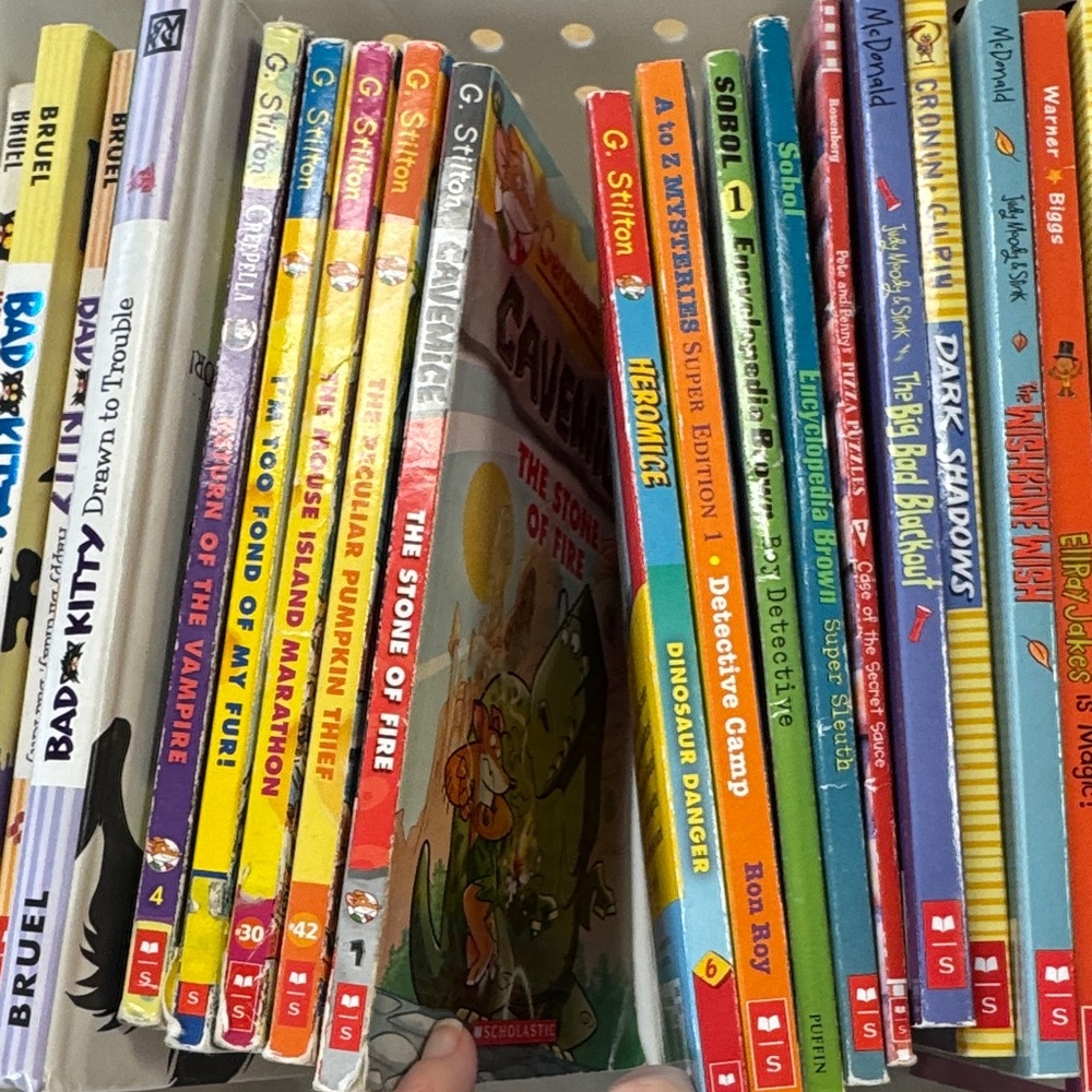 Kids Paperback Book Lot of 34 books— graphic novels, silly stories, mysteries - Picture 3 of 6